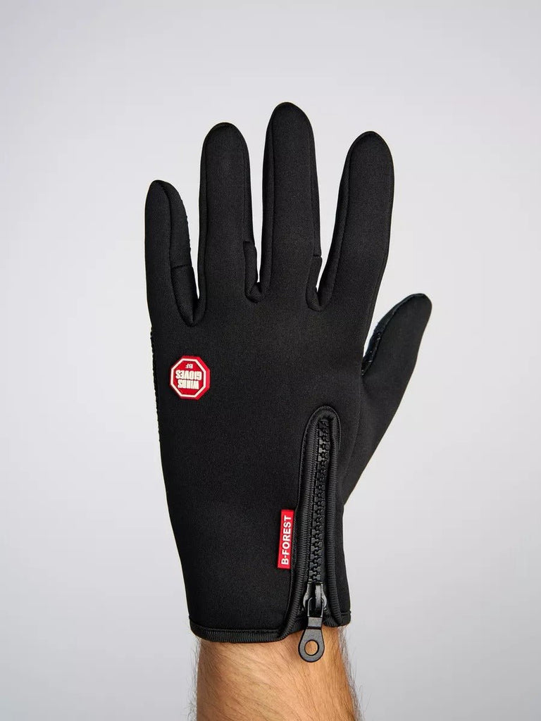 Gants hiver, tactiles et antidérapants, idéal sport d'hiver, ski et montagnes, confort et résistant au froid extrême, modèle Wali - Gants - Noir S