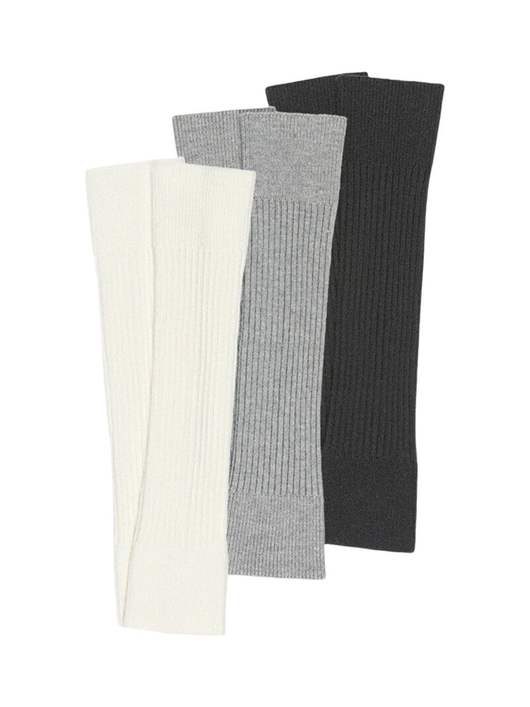 Guêtre femme, maille côtelée chaude, accessoire de danse et yoga, protection thermique élégante, modèle Irène - Guêtre - Blanc
