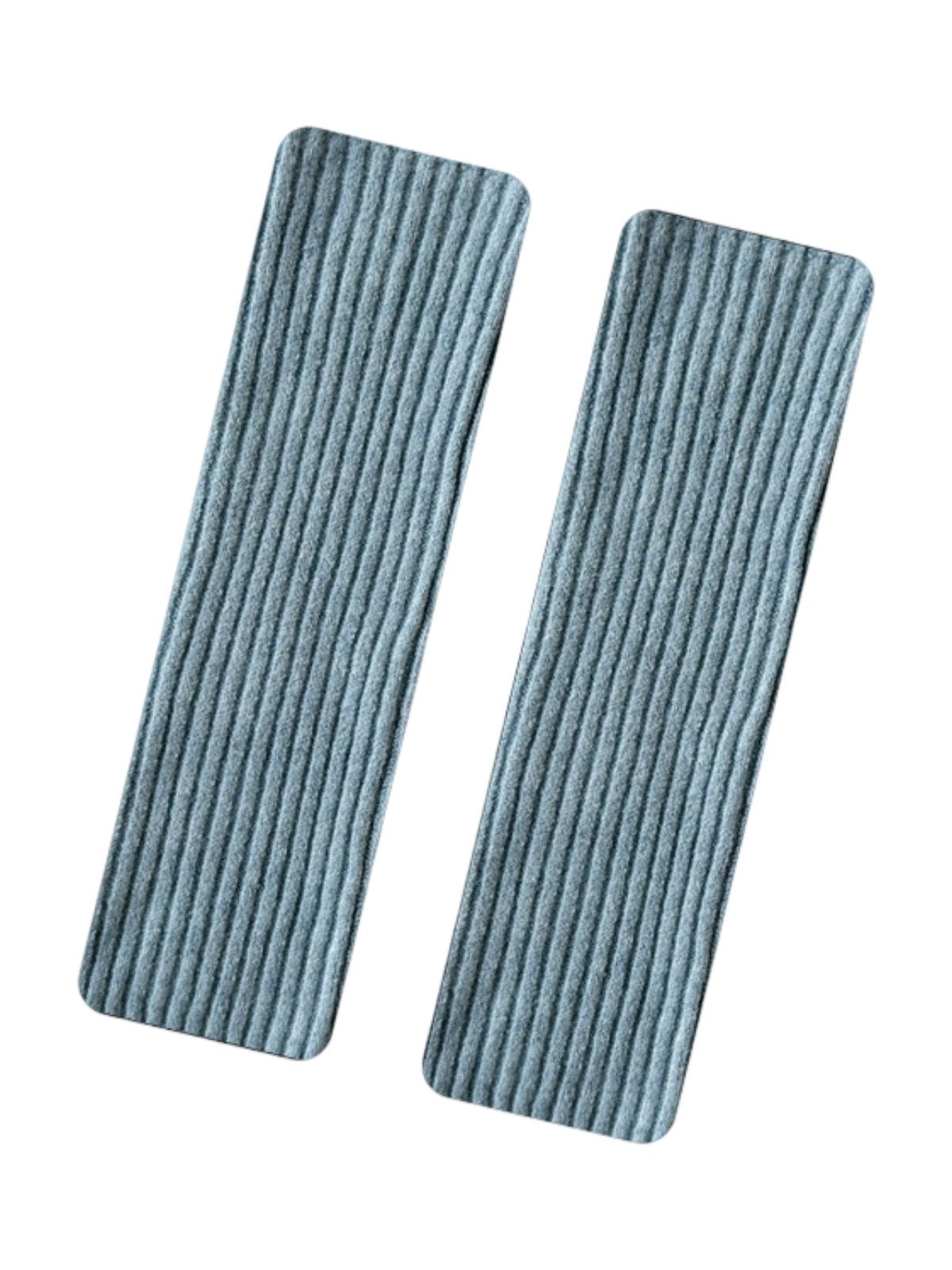 Guêtres chaudes femme, tricot côtelé doux, style décontracté, accessoires d’hiver, confort thermique, look moderne, couleurs variées, modèle Vadine - Guêtre - Bleu