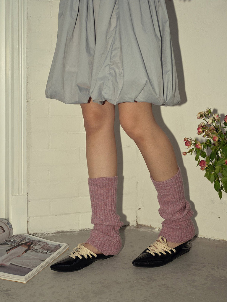 Guêtres chaudes femme, tricot côtelé doux, style décontracté, accessoires d’hiver, confort thermique, look moderne, couleurs variées, modèle Vadine - Guêtre - Rose