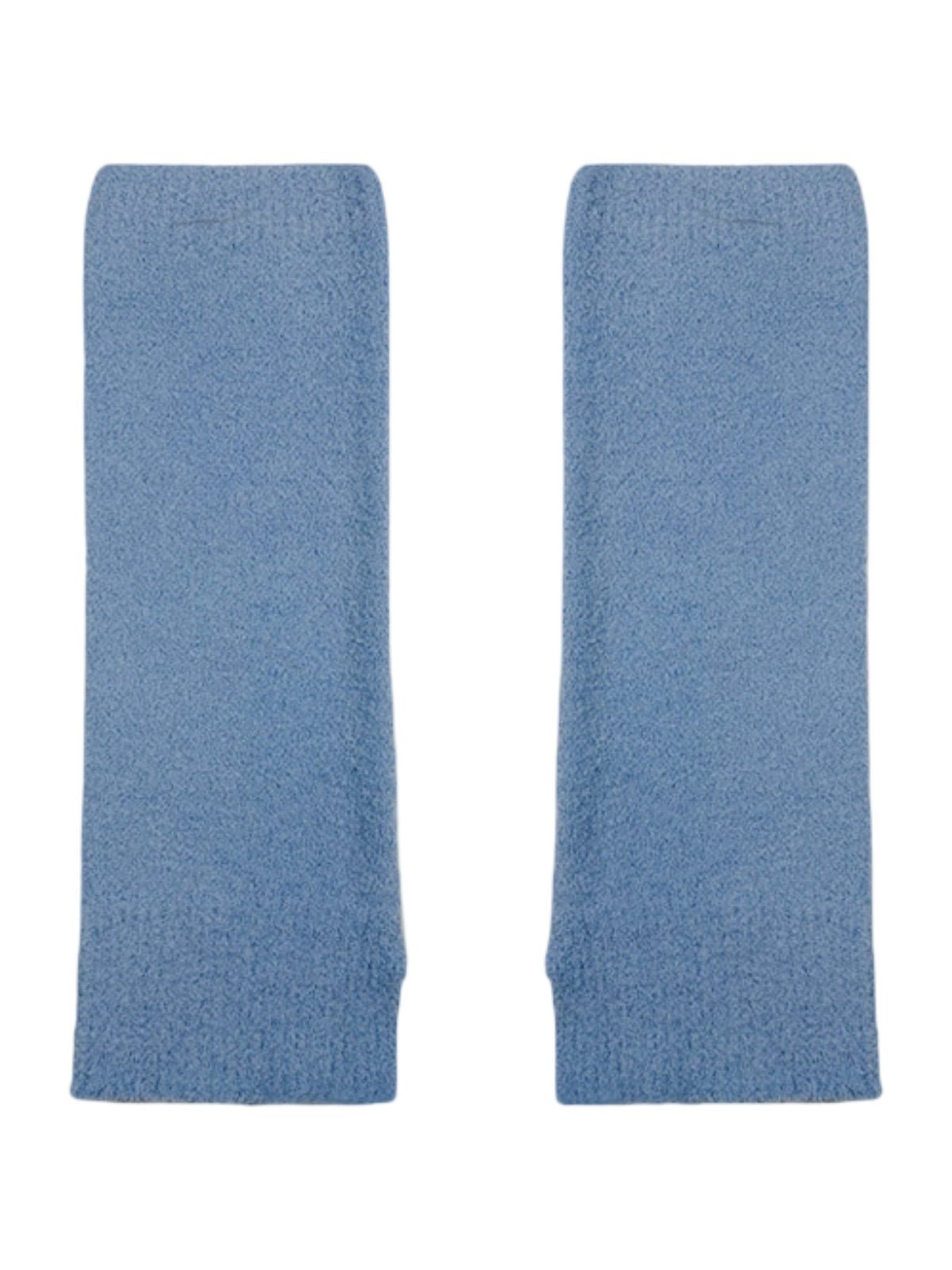 Guêtres en maille douce, guêtres d’hiver confortables, chauffe - jambes femme, accessoires cocooning, style Y2K moderne, guêtres hautes, modèle Arone - Guêtre - Bleu