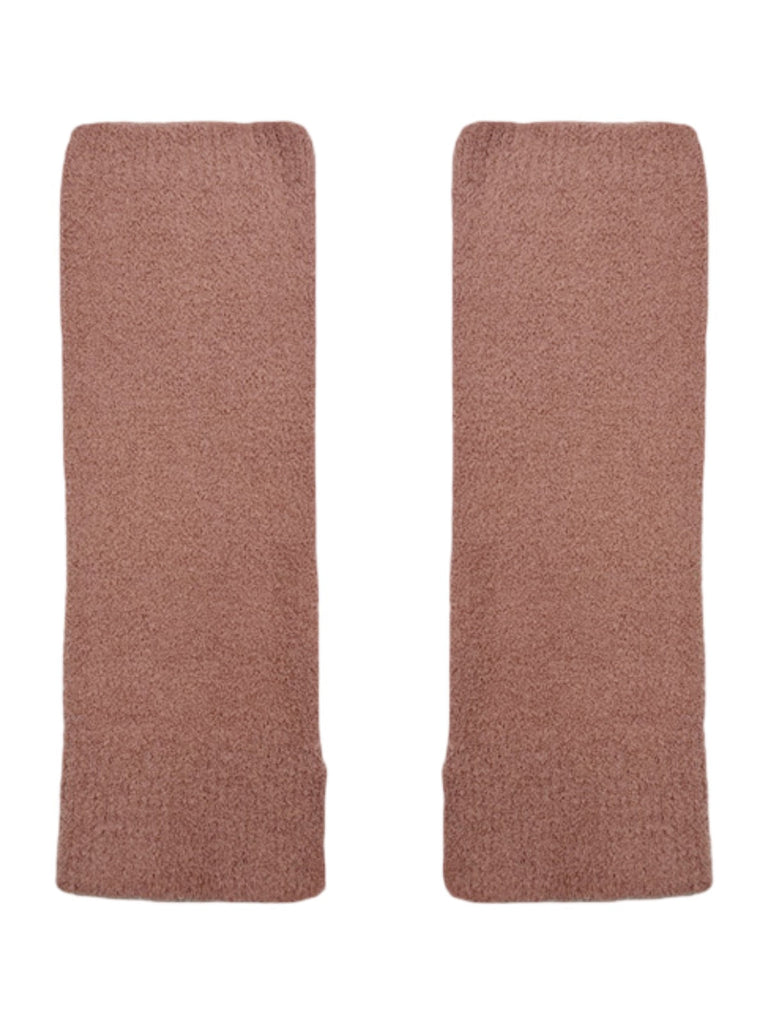 Guêtres en maille douce, guêtres d’hiver confortables, chauffe - jambes femme, accessoires cocooning, style Y2K moderne, guêtres hautes, modèle Arone - Guêtre - Rose