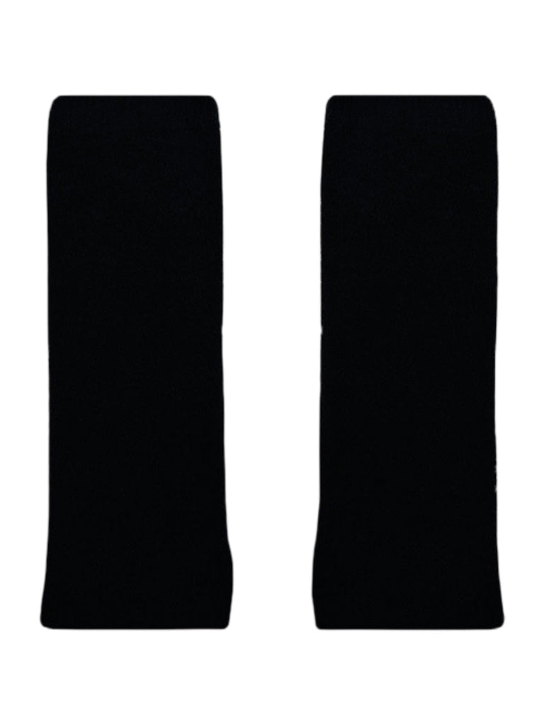 Guêtres en maille douce, guêtres d’hiver confortables, chauffe - jambes femme, accessoires cocooning, style Y2K moderne, guêtres hautes, modèle Arone - Guêtre - Noir