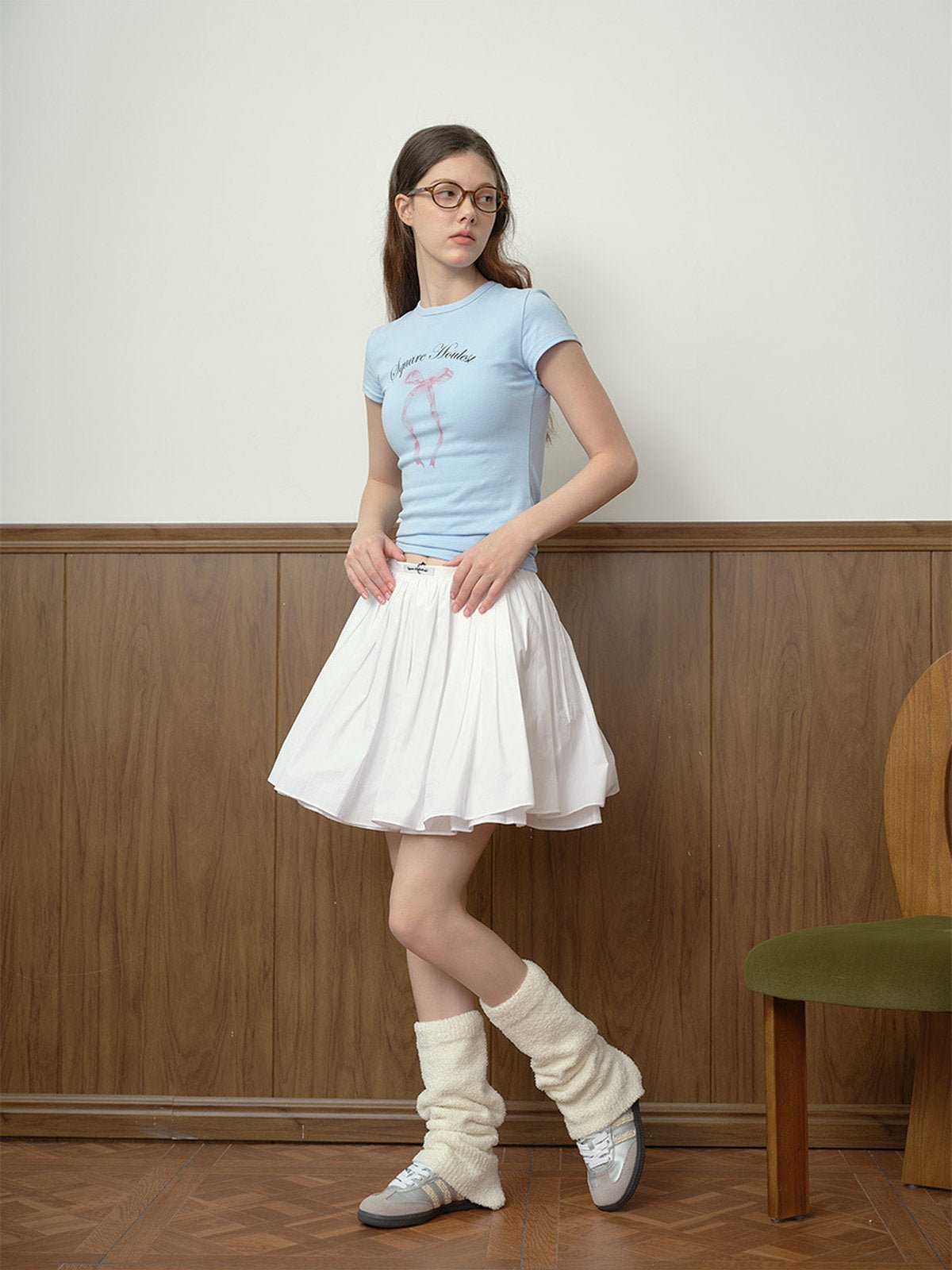 Guêtres en maille douce, guêtres d’hiver confortables, chauffe - jambes femme, accessoires cocooning, style Y2K moderne, guêtres hautes, modèle Arone - Guêtre - Blanc