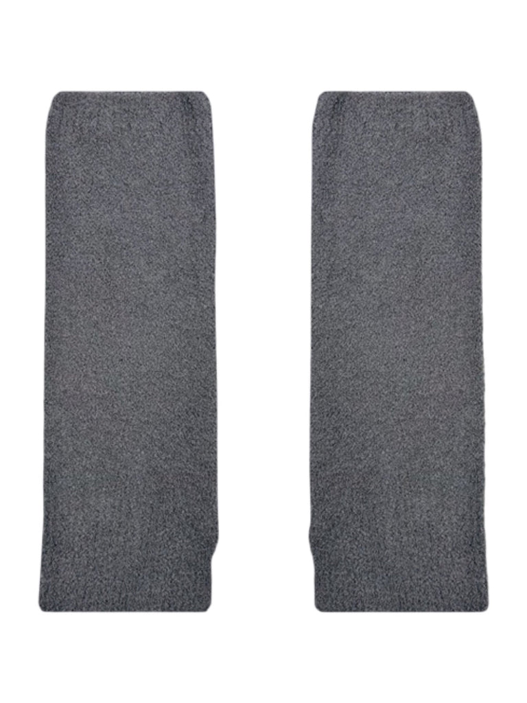 Guêtres en maille douce, guêtres d’hiver confortables, chauffe - jambes femme, accessoires cocooning, style Y2K moderne, guêtres hautes, modèle Arone - Guêtre - Gris