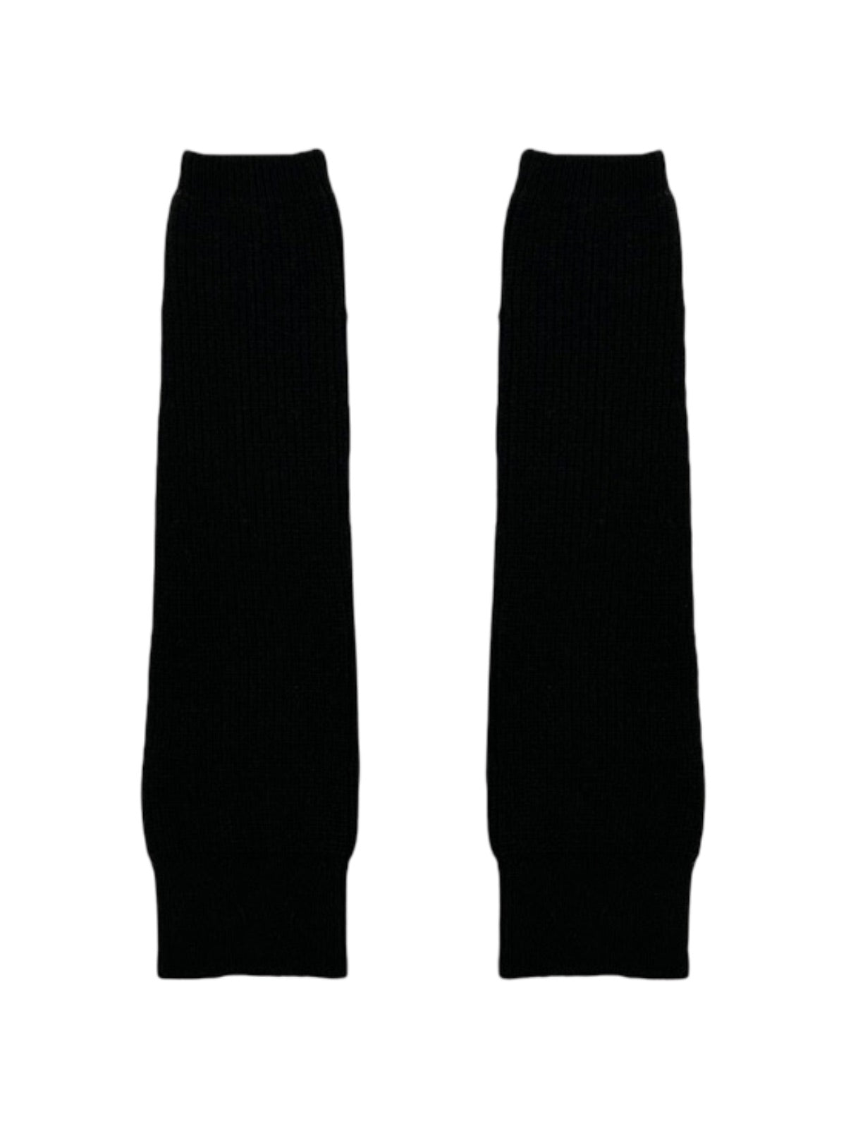 Guêtres femme, chaussettes hautes tricotées, accessoires jambes hiver, maille chaude douce, yoga danse streetwear, modèle Komine - Guêtre - Noir