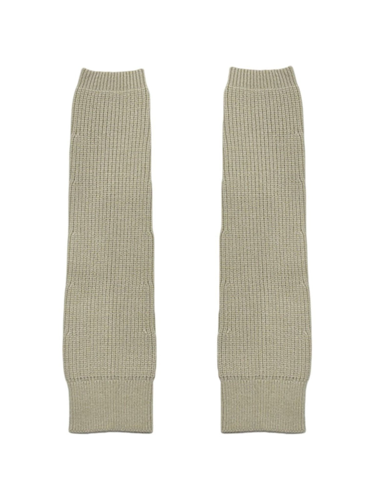 Guêtres femme, chaussettes hautes tricotées, accessoires jambes hiver, maille chaude douce, yoga danse streetwear, modèle Komine - Guêtre - Beige