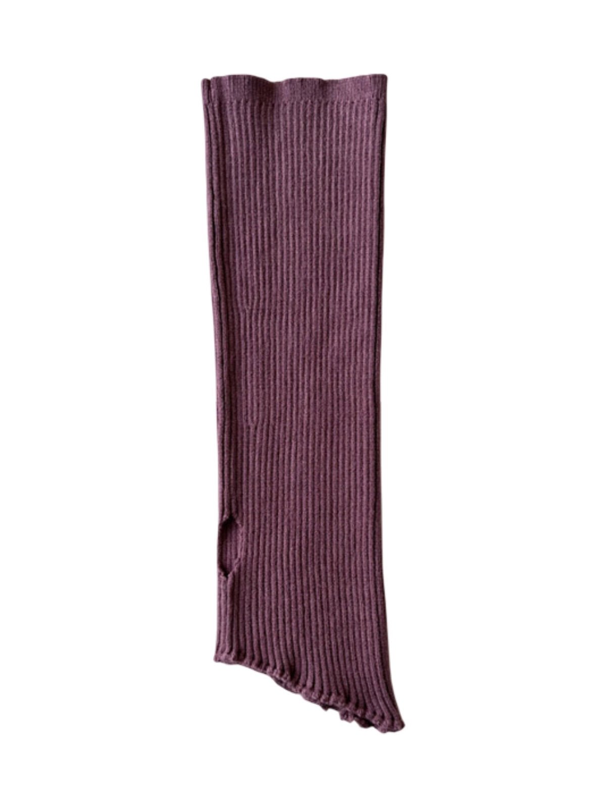 Guêtres femme, guêtres tricot, hautes, chaussettes sans pied, accessoires automne hiver, guêtres chaudes et colorées, modèle Wunzy - Guêtre - Violet