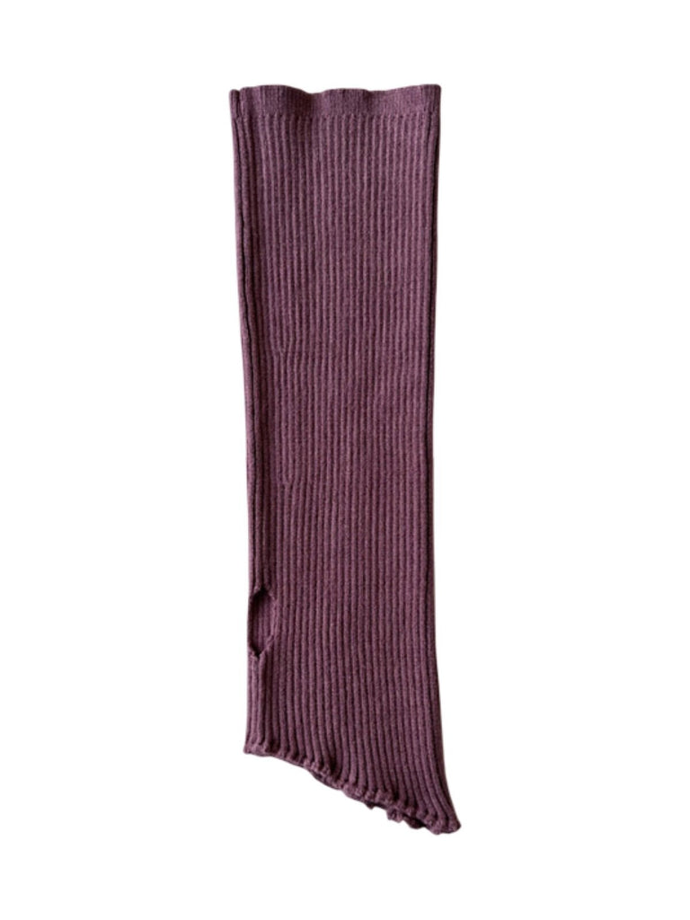 Guêtres femme, guêtres tricot, hautes, chaussettes sans pied, accessoires automne hiver, guêtres chaudes et colorées, modèle Wunzy - Guêtre - Violet