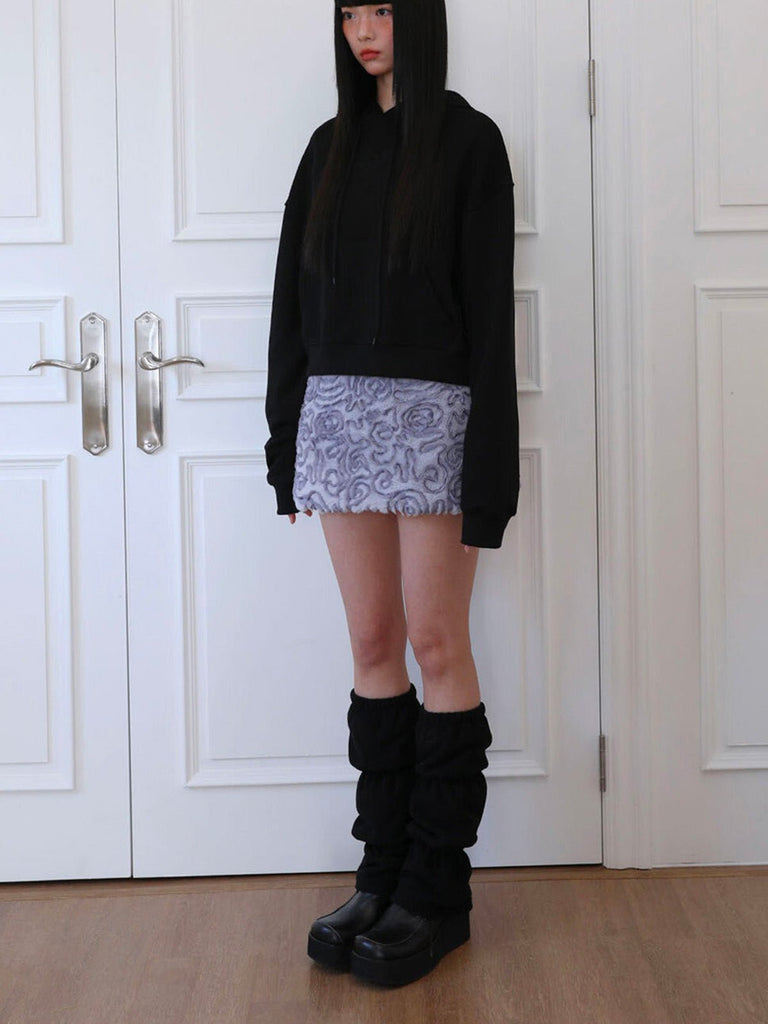 Guêtres femme hiver, accessoires chauds Y2K, jambières polaires épaisses, mode automne hiver, confort doux et stylé, modèle Hilaire - Guêtre - Noir