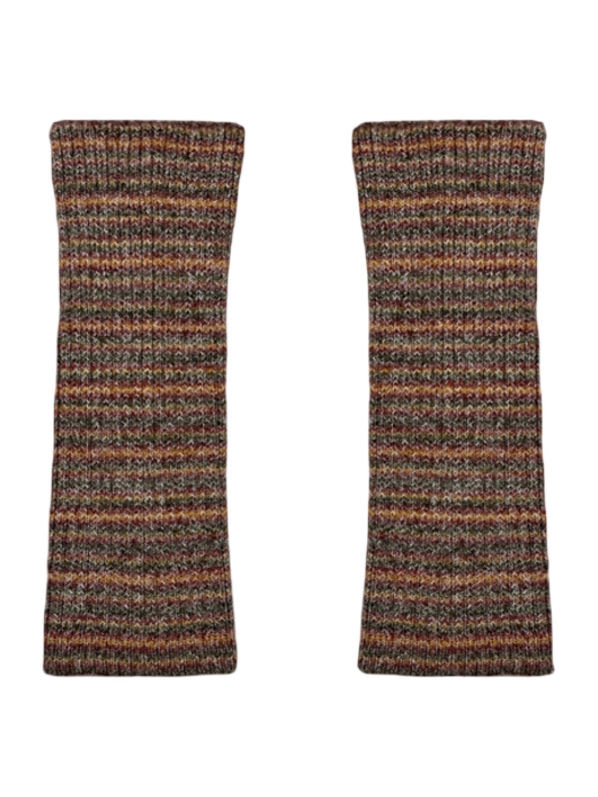 Guêtres femme, tricot doux, laine mélangée, confort thermique, style rétro, motif rayé, automne hiver, accessoire mode, jambe longue, look décontracté, modèle Bussine - Guêtre - Style 1
