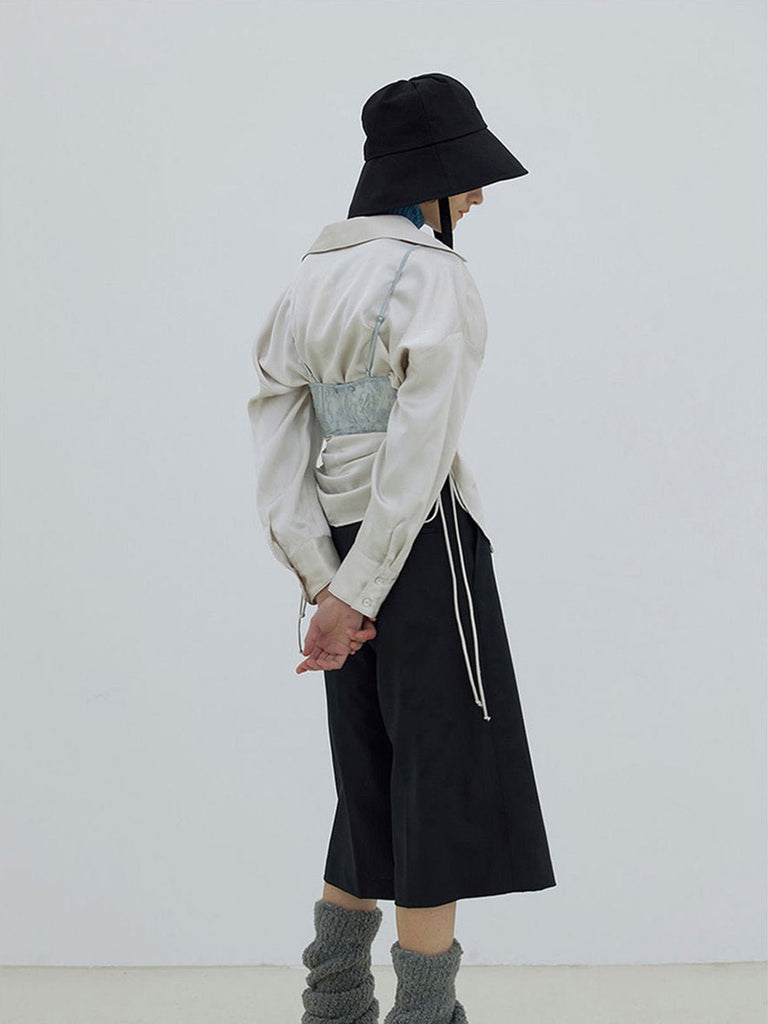 Guêtres tricotées chaudes, en laine mélangée, guêtres hautes femme, accessoires hiver confortables, cache - jambes doux et épais, modèle Hapie - Guêtre - Gris