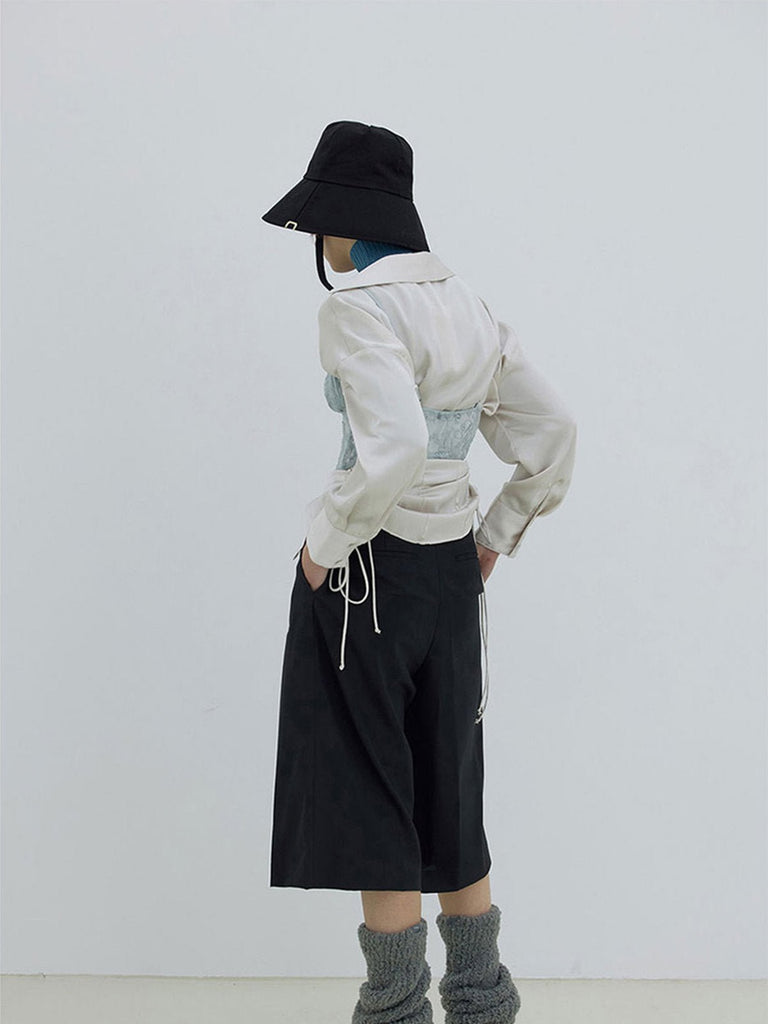 Guêtres tricotées chaudes, en laine mélangée, guêtres hautes femme, accessoires hiver confortables, cache - jambes doux et épais, modèle Hapie - Guêtre - Gris