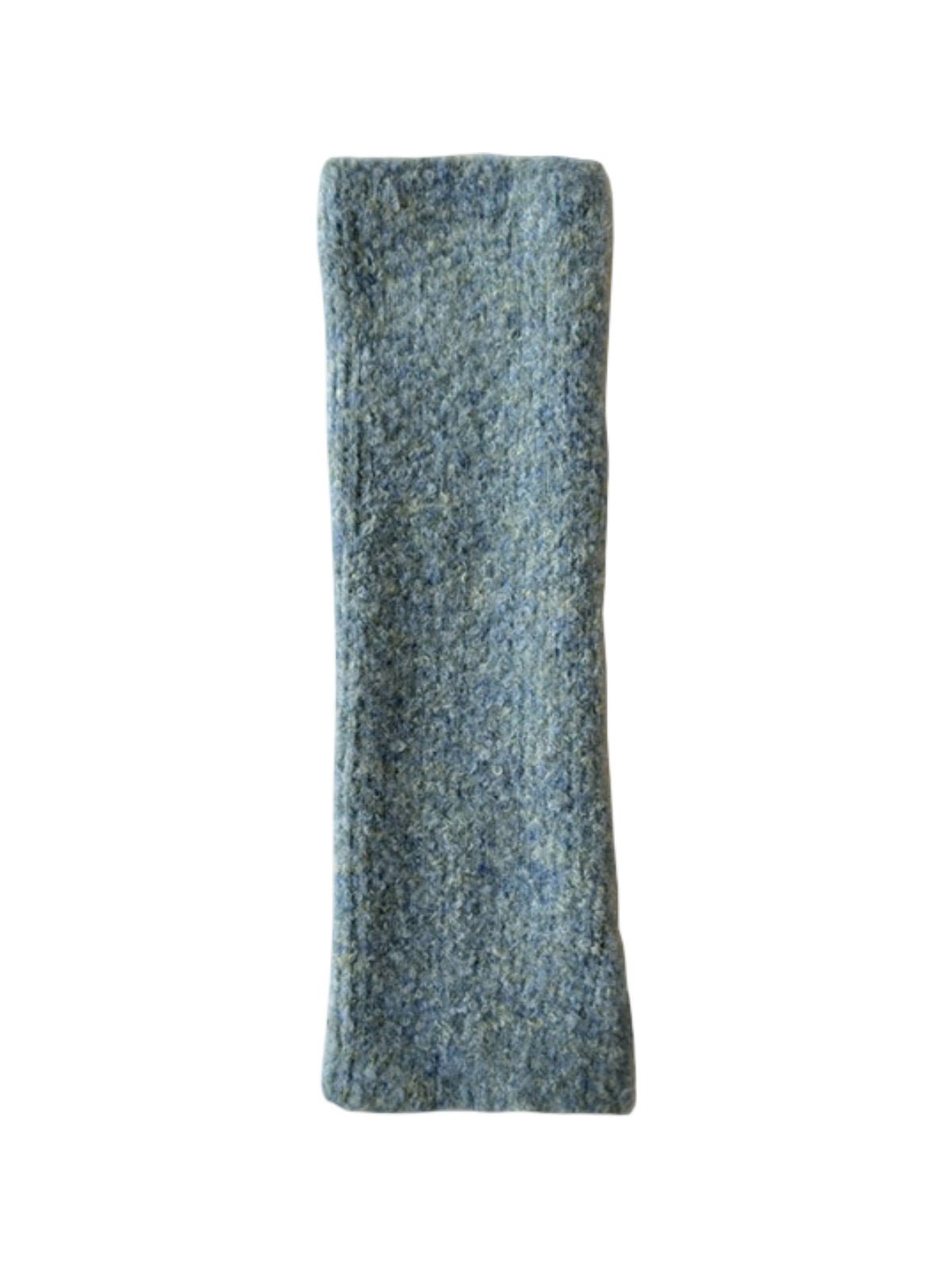 Guêtres tricotées femme hiver, accessoire chaud laine mélangée, guêtres longues douces, épaisses confortables, guêtres style ballet, modèle Noody - Guêtre - Bleu