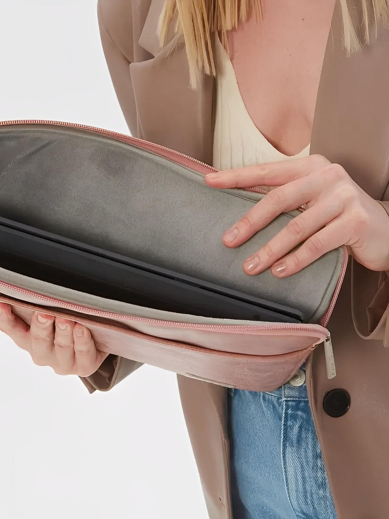 Housse ordinateur portable, protection antichoc, intérieur doux, fermeture éclair, sac d'ordinateur, modèle Roxane - Housse - Rose 11"