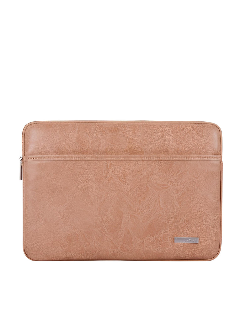 Housse ordinateur portable, protection antichoc, intérieur doux, fermeture éclair, sac d'ordinateur, modèle Roxane - Housse - Camel 11"