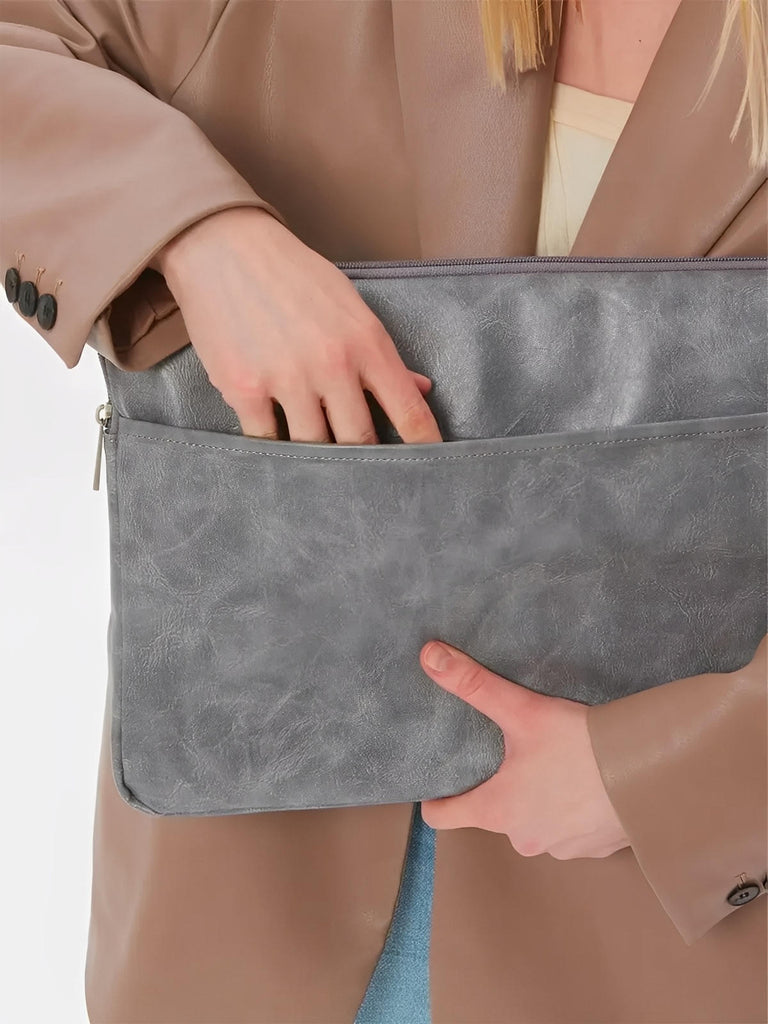 Housse ordinateur portable, protection antichoc, intérieur doux, fermeture éclair, sac d'ordinateur, modèle Roxane - Housse - Gris 11"