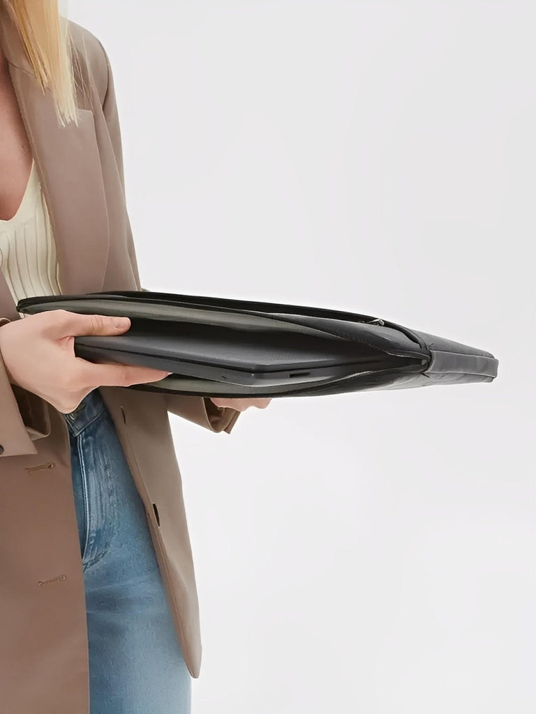 Housse ordinateur portable, protection antichoc, intérieur doux, fermeture éclair, sac d'ordinateur, modèle Roxane - Housse - Noir 11"