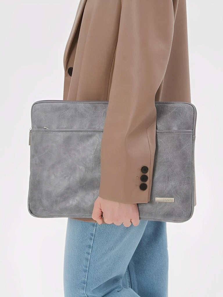 Housse ordinateur portable, protection antichoc, intérieur doux, fermeture éclair, sac d'ordinateur, modèle Roxane - Housse - Gris 11"