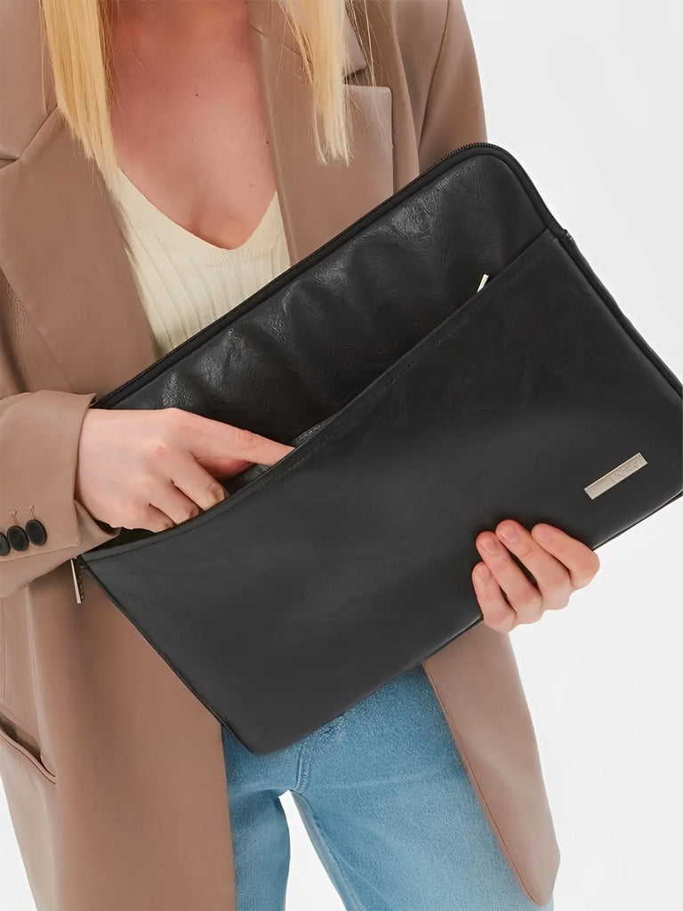 Housse ordinateur portable, protection antichoc, intérieur doux, fermeture éclair, sac d'ordinateur, modèle Roxane - Housse - Noir 11"