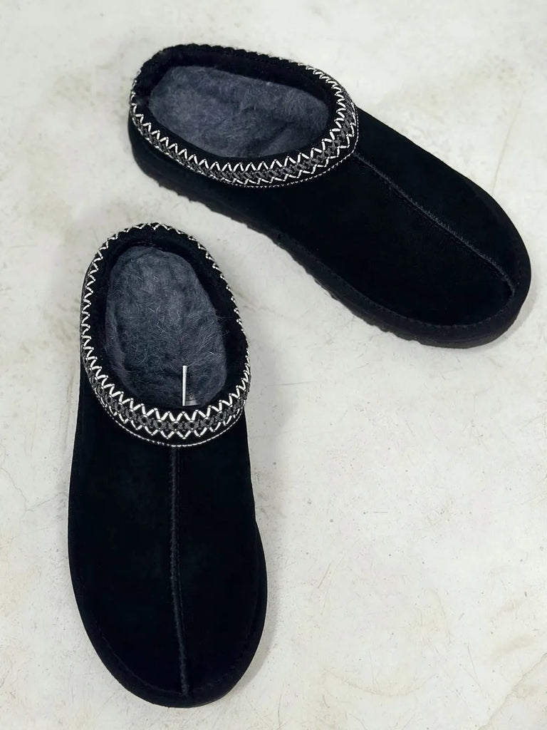 Pantofole donna inverno, pantofole foderate in lana per l'inverno, pantofole suola spessa, comfort per la casa, sneaker invernale, modello Sinda