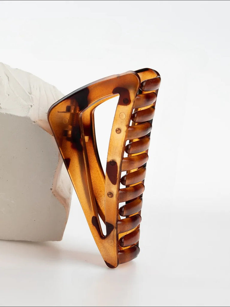Fermaglio per capelli triangolare, granchio acrilico donna, clip geometrica effetto tartaruga, barrette capelli resistente, acconciatura di tendenza, modello Shemine