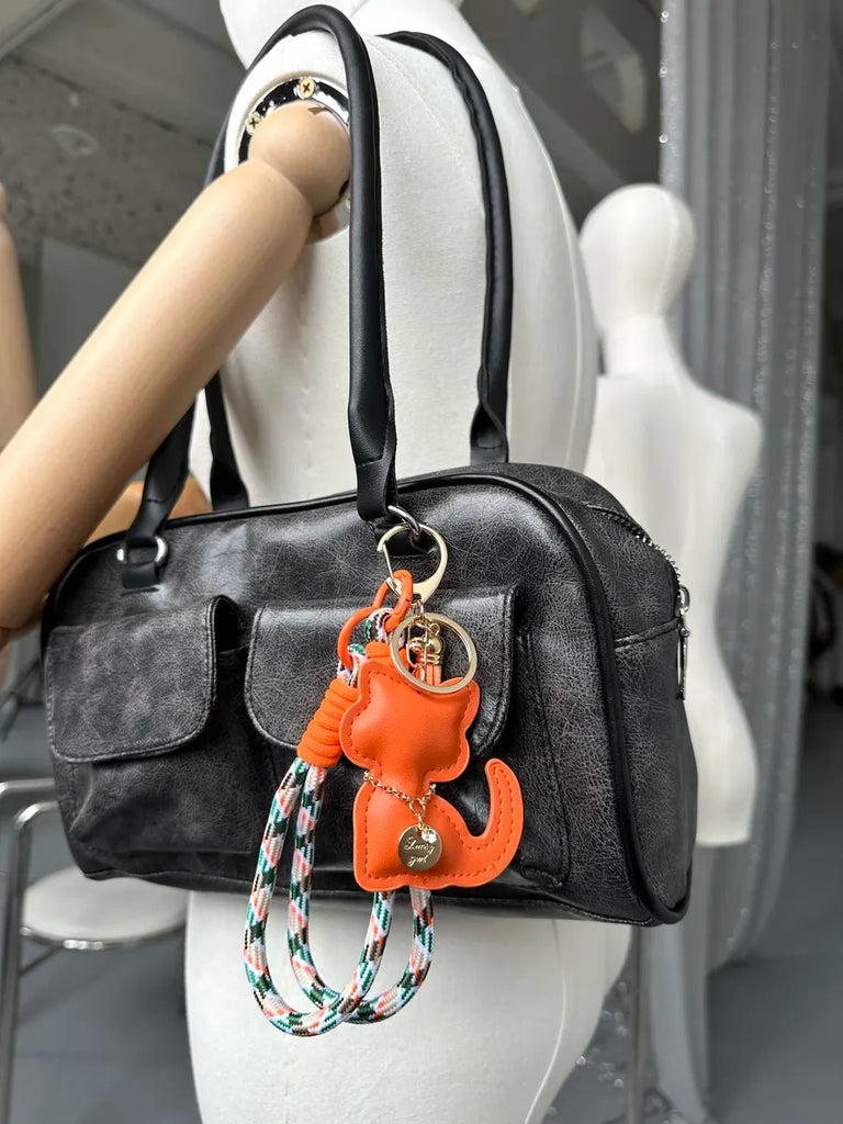 Sleutelhanger kat, zachte sleutelhanger, telefoonkoord, fantasie bedel, trendy accessoire, model Cata