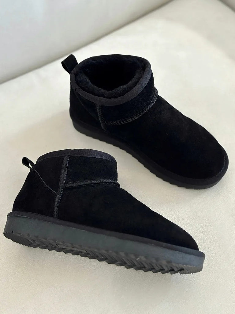 Pantofole donna inverno, pantofole imbottite calde da interno antiscivolo, stivaletti corti comfort, modello Nezdine