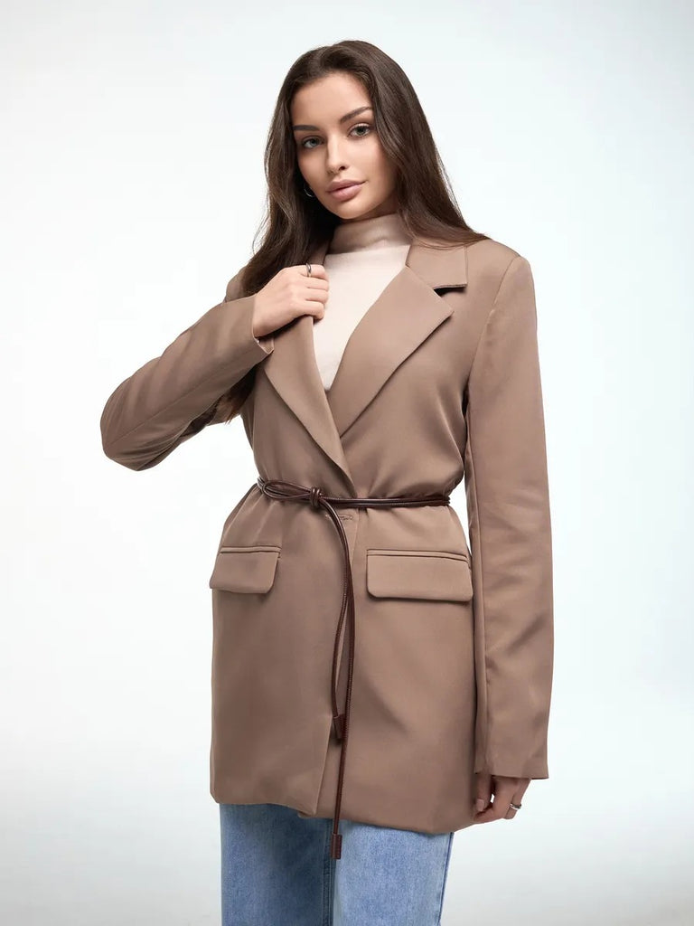 Smalle ceintuur om te knopen, veganistisch imitatieleren koord, lange damesceintuur, accessoire voor taille jurk, minimalistische smalle ceintuur, retro herfst, model Tina