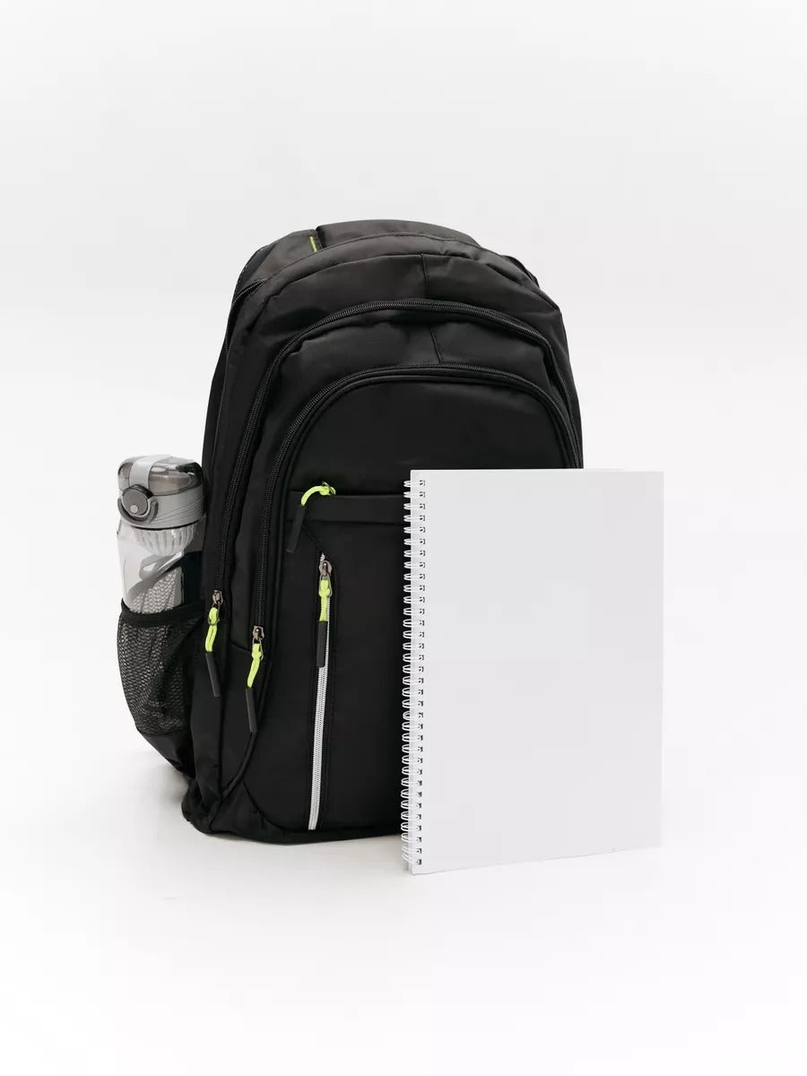 Men's sports backpack, large capacity, laptop compartment, padded back, daily use, Brent model