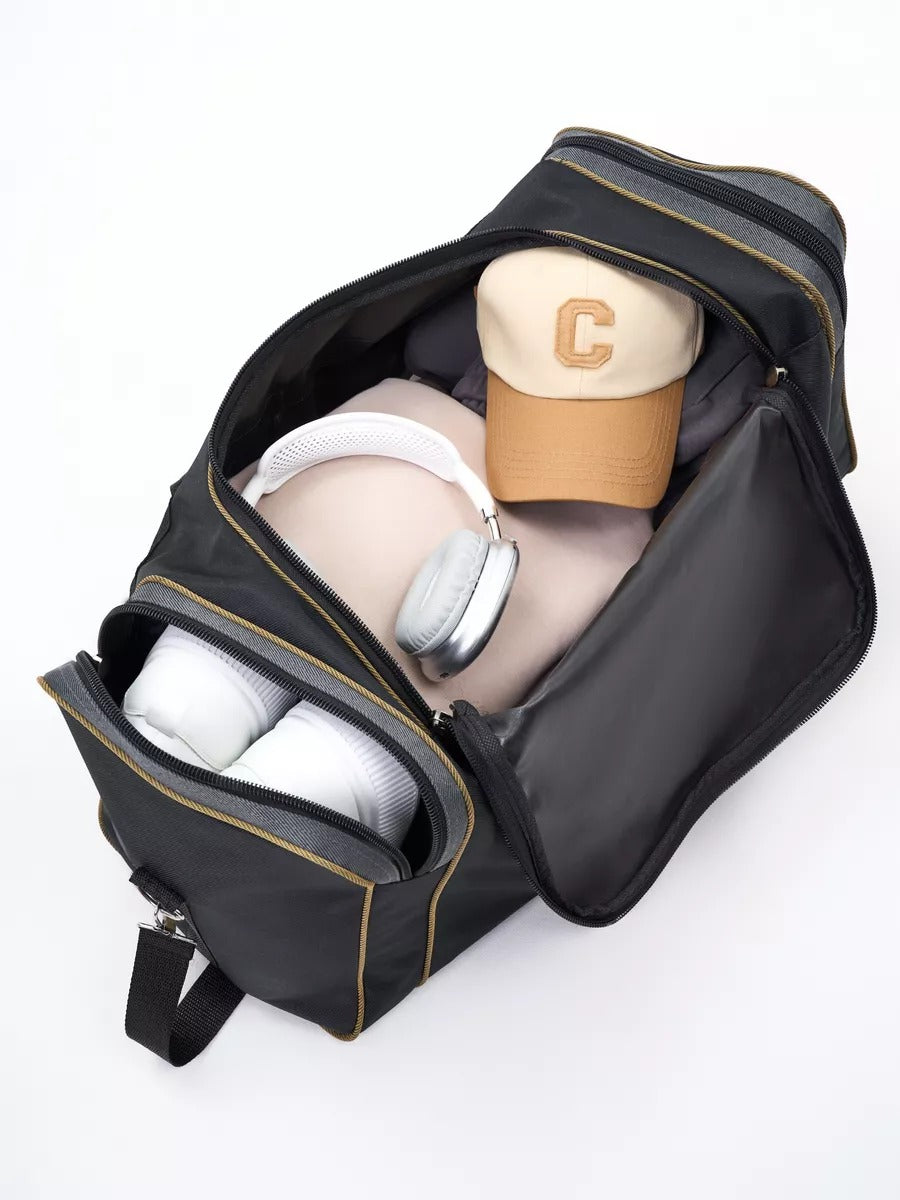 Men's travel bag, sports bag 60L, large weekend bag, durable shoulder bag, shoe compartment bag, Mauro model