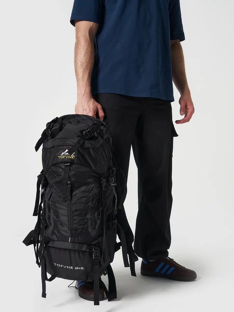 Hiking backpack 65L, trekking, travel, mountaineering, camping, outdoor sport, Evero model