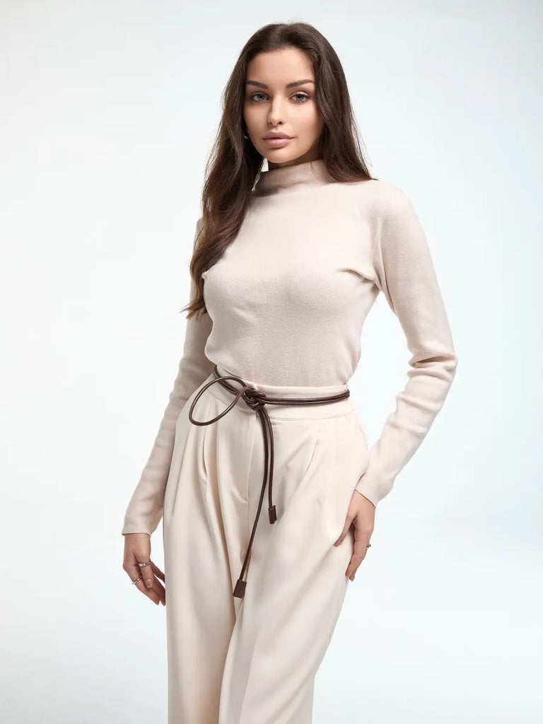 Smalle ceintuur om te knopen, veganistisch imitatieleren koord, lange damesceintuur, accessoire voor taille jurk, minimalistische smalle ceintuur, retro herfst, model Tina