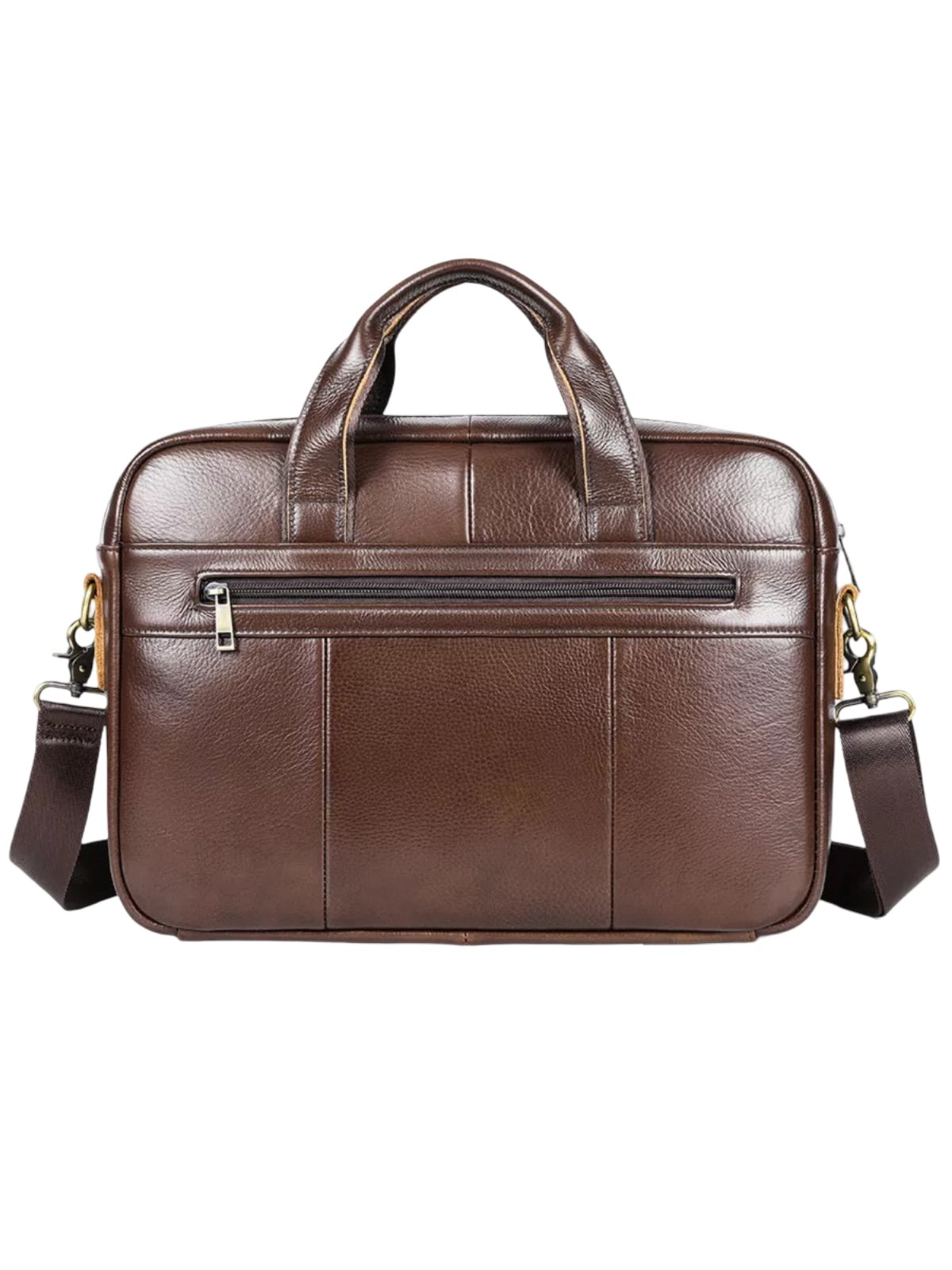 Men's leather briefcase, 14-inch laptop bag, shoulder bag, business bag, teacher's bag, school, Amard model