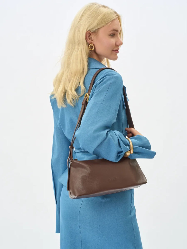 Borsa a baguette, similpelle vegana, hobo di tendenza, tracolla regolabile, pochette inclusa, y2k, modello Déborah