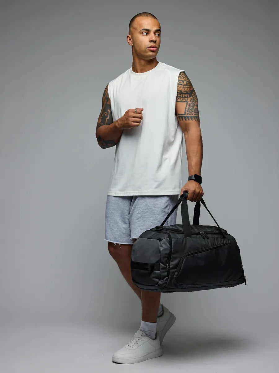 Water-repellent sports bag, shoe compartment, travel bag, fitness bag, shoulder bag, Kilim model