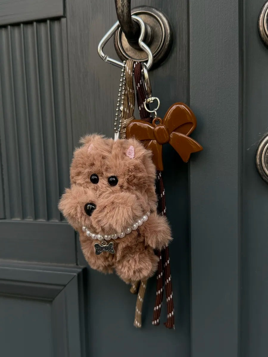 Bijou de sac chien peluche, porte-clés dog, breloque Y2K, accessoire sac, chiot peluche, modèle Swany