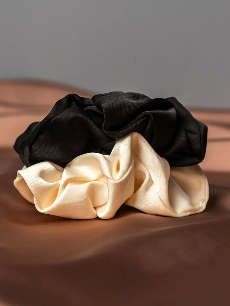 Chouchou per capelli effetto seta, chouchou satinato donna, accessori per capelli morbidi, set elastici per capelli, chouchou voluminoso, modello Sakare