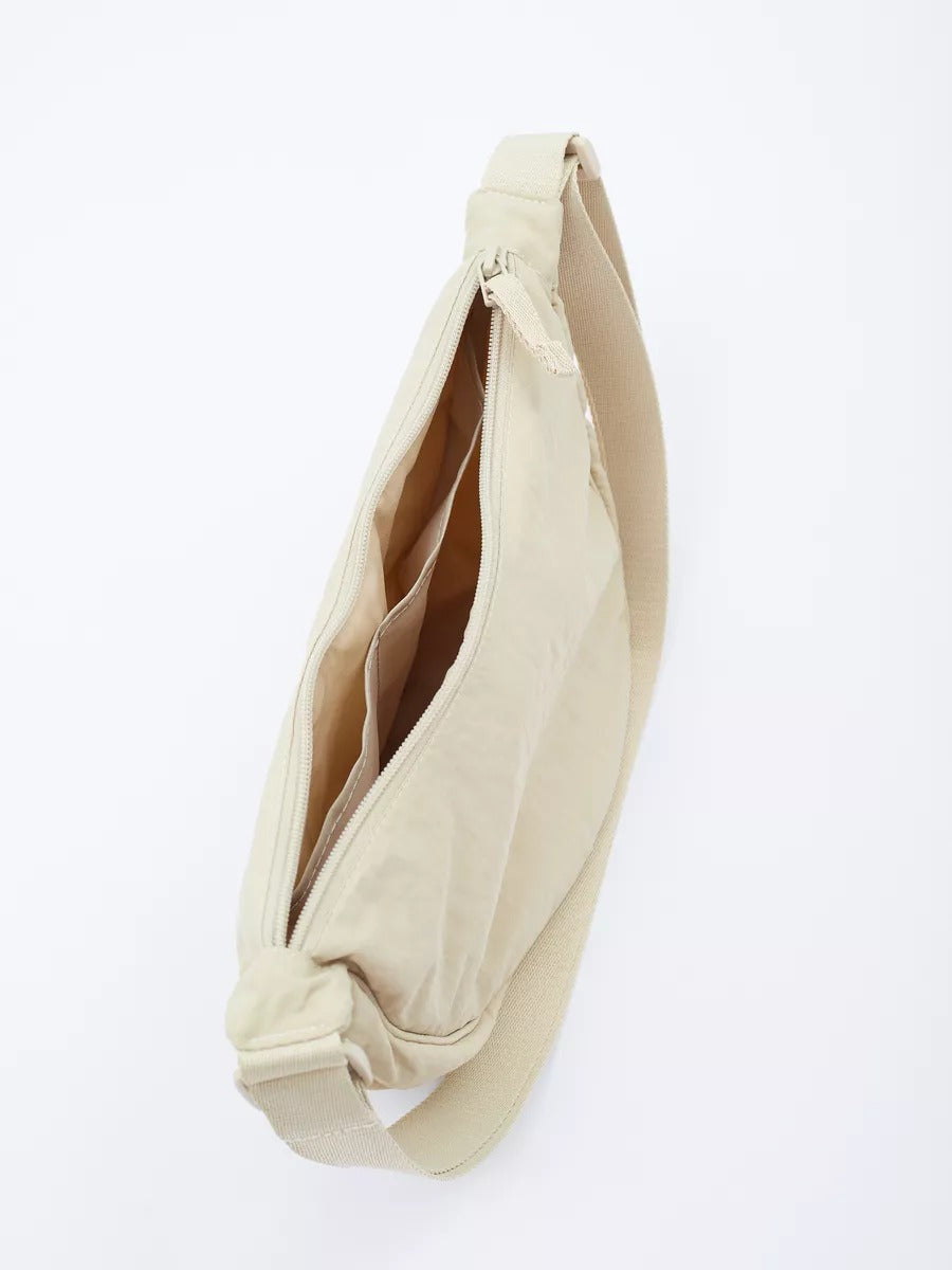 Sacoche nylon femme, sac demi-lune, sac bandoulière léger, sac de poitrine, sac streetwear y2k, modèle Josina