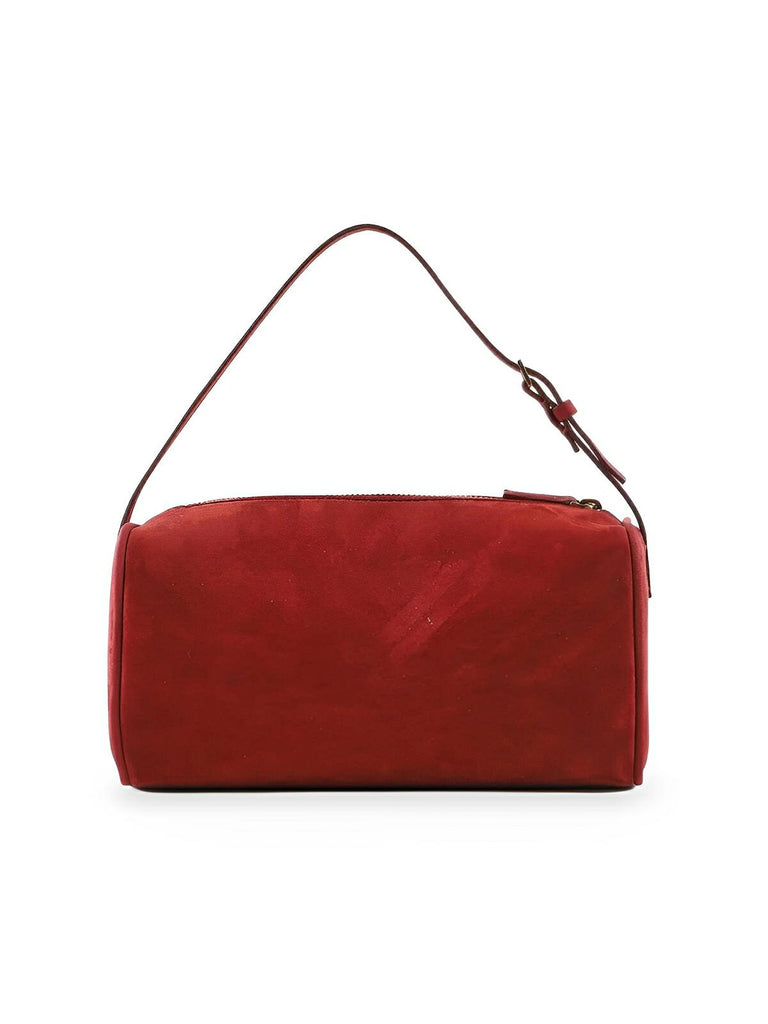 Mini sac à main femme cuir, baguette 90s, petit sac épaule, porté main, bandoulière tendance, modèle Esther - Sac à main - Rouge