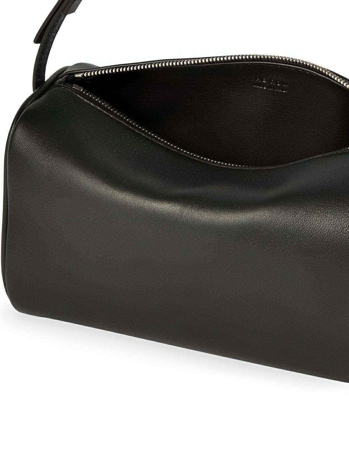 Mini sac à main femme cuir, baguette 90s, petit sac épaule, porté main, bandoulière tendance, modèle Esther - Sac à main - Noir