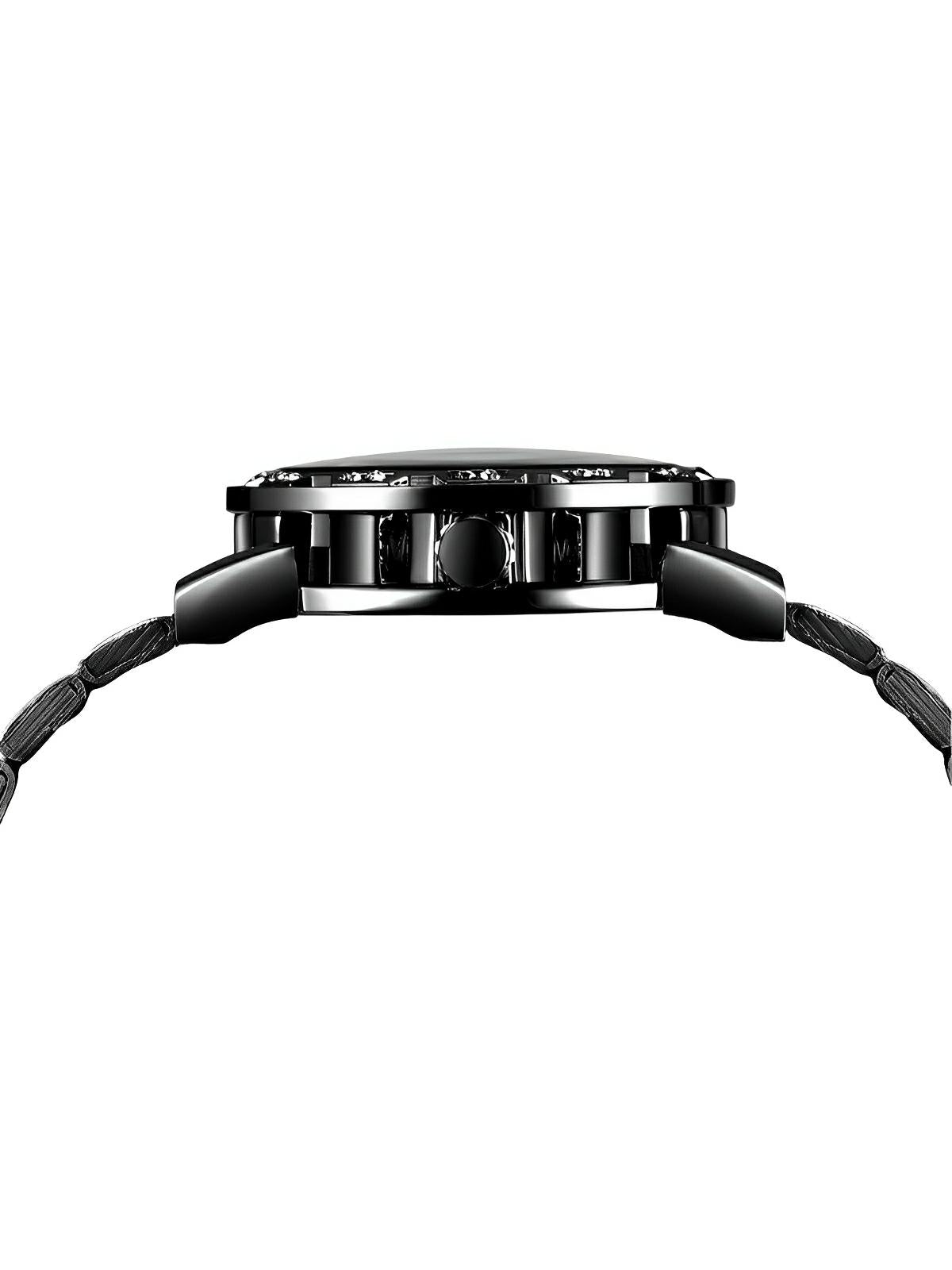 Montre mécanique squelette homme, mouvement automatique, cadran ajouré, bracelet acier, design luxueux, modèle Waylon - Montre - Noir