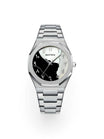 Montre pour homme, mouvement BESTWIN, acier inoxydable, cadran marbré, chiffres arabes, quartz, modèle Ulysse - Montre - Argent