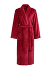Peignoir flanelle épais, douceur cocooning, confort longue saison, ceinture ajustable, chaleur enveloppante, style unisexe, grande poche pratique, modèle Irmo - Peignoir - Rouge M
