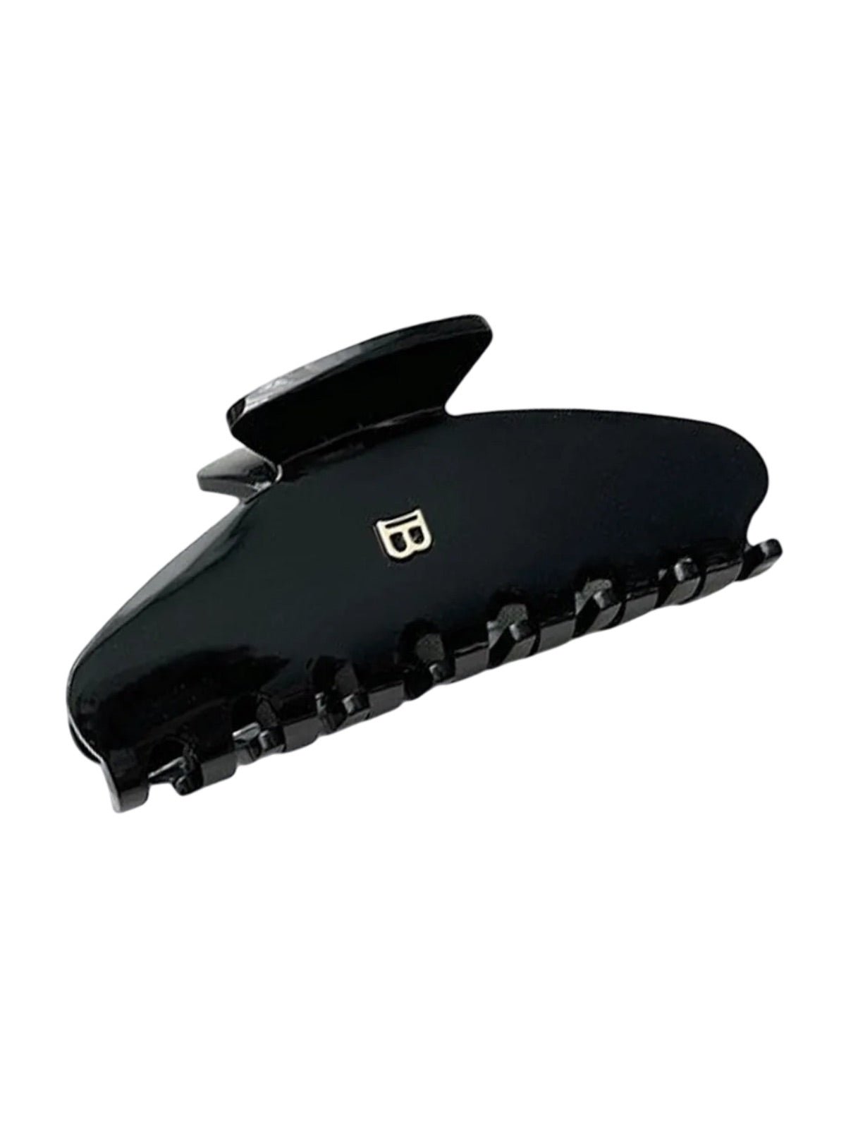 Pince à cheveux femme, clip crabe acétate, grand modèle résistant, maintien cheveux épais, design écaille, modèle Béssine - Pince à cheveux - Noir