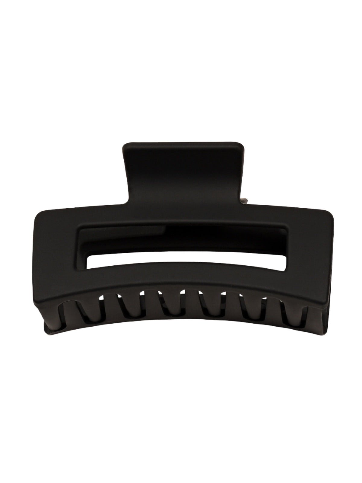 Pince à cheveux femme, crabe cheveux grand format, clip cheveux plastique solide, barrette cheveux rectangulaire, maintien fort cheveux épais, modèle Ava - Pince à cheveux - Noir