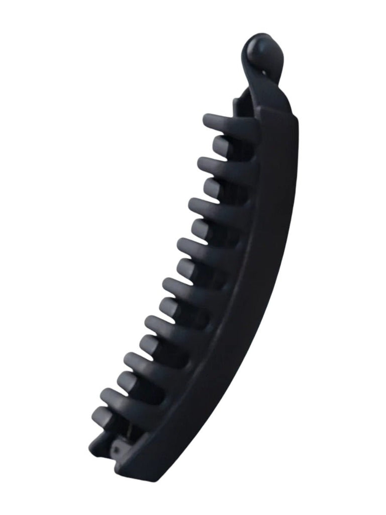 Pince banane cheveux femme, pince à cheveux queue de cheval, accessoire coiffure maintien, accessoire coiffure original, modèle Linza - Pince à cheveux - Noir