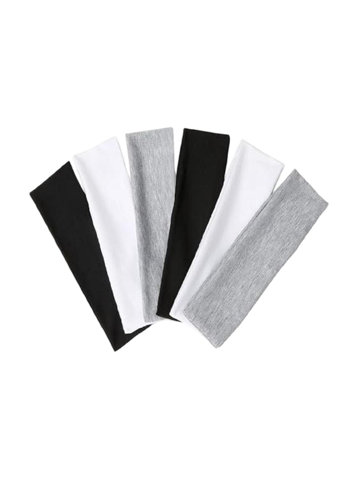 Lot de 6 bandeaux cheveux femme, bandeau large extensible, accessoire coiffure sport yoga fitness, headband coton doux, bandeau maquillage soin visage, modèle Elinda