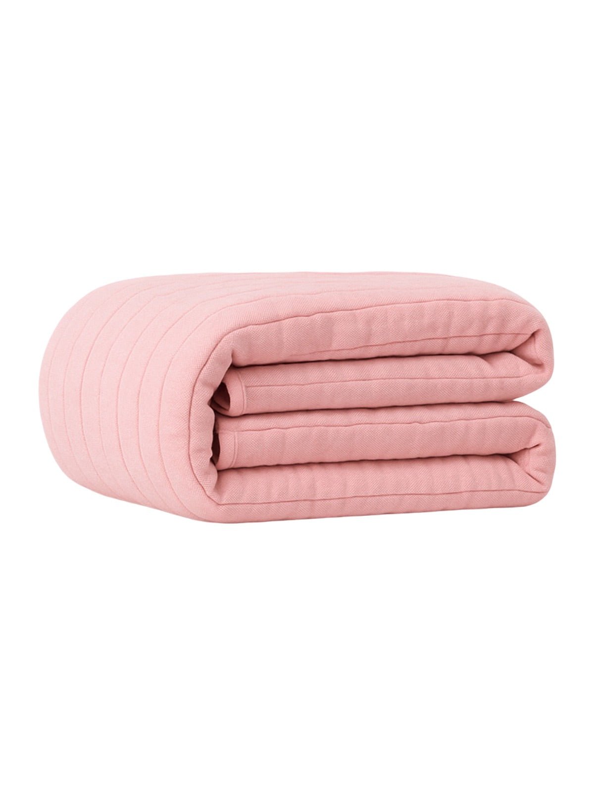 Plaid coton double gaze, couverture été, jeté de lit gaufré, plaid canapé, linge de maison doux, été automne, modèle Eliel - Rose 150 x 200 cm