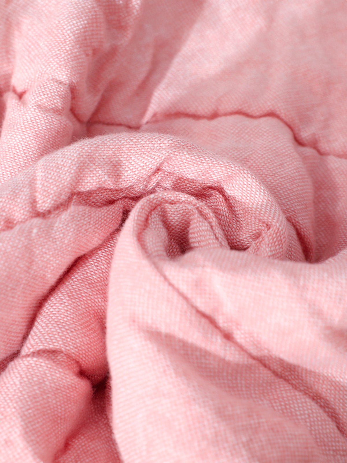 Plaid coton double gaze, couverture été, jeté de lit gaufré, plaid canapé, linge de maison doux, été automne, modèle Eliel - Rose 150 x 200 cm